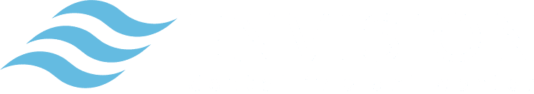 Blue wave logo above